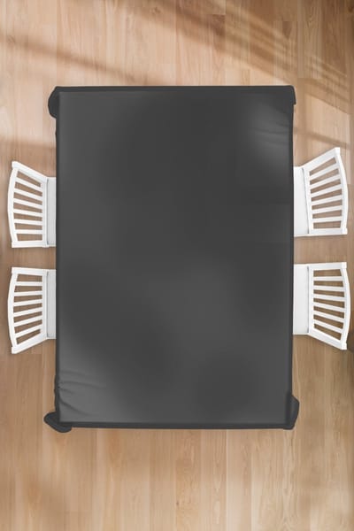 Tafelkleed - Tafellaken - 150x220 cm - Zwart - Effen kleur - Binnen en Buiten