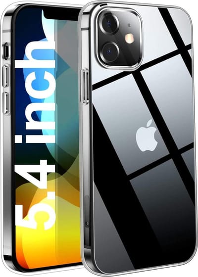 DrPhone iOS Smartphone 12 Mini Case 5.4 inch TPU Hoesje - Ultra Dun Premium Soft-Gel Case - Transparant