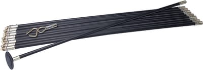 Silverline 12-delige rioolontstopper set - robuust polypropyleen - dubbele wormschroef - snel-vergrendel aansluitingen