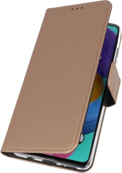Booktype Telefoonhoesjes - Bookcase Hoesje - Wallet Case - Geschikt voor Huawei P40 Lite - Goud