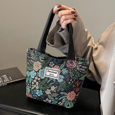 Sac à bandoulière à motif floral de grande capacité pour femme, nouveau sac à bandoulière tendance et tendance pour femme, sac à main polyvalent à une épaule gray