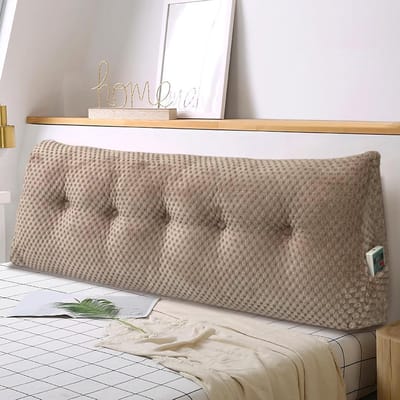 Wigvormig Rugkussen voor Bed en Bank - Groot en Comfortabel Lendenkussen met Afneembare Hoes