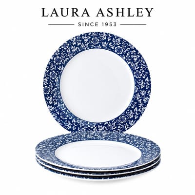 Laura Ashley Blueprint Collectables Borden set van 4 - Ø 20cm - Sweet Alyssum