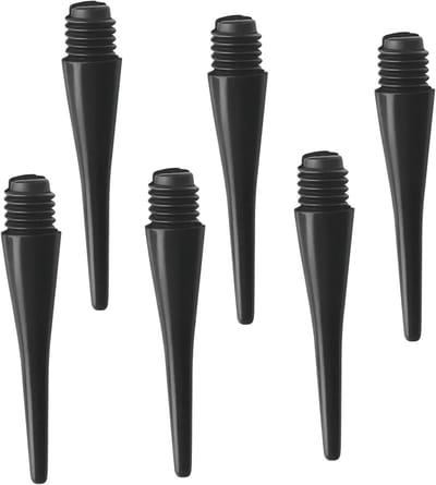 Set van 100 Zachte Dartpunten van Plastic met 2BA Draad, Vervangende Dartpunten en Dartvluchten in Zwart, Ideaal voor Dartspellen en Accessoires