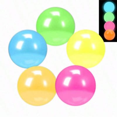5 stuks/10 stuks Glow in the Dark Plakkerige Stressbal Sensorisch Fidget Speelgoed voor Volwassenen & Kinderen Angstverlichting Grip Plezierige Knijpspeeltje blue