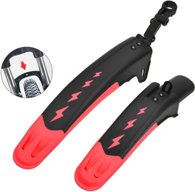 Spatbord Mountainbike Verstelbaar -universeel Spatborden Voor En Achter 24 - 26 - 27 Inch Rood