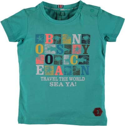 B. Nosy Jongens T-shirt - Aqua marine - Maat 80