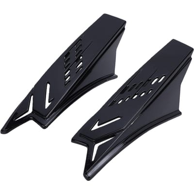 2 stuks Helm Hoorns Punk Stijl Glanzend Zwart Plakbare Helm Decoratie Accessoires voor Volledige Half Helm