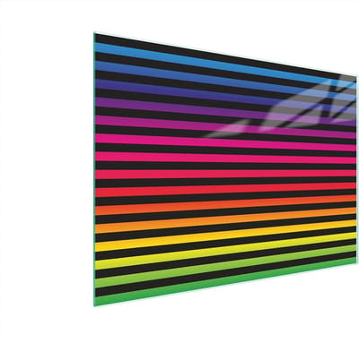Glazen Werkblad Beschermer - Snijplank Inductieplaat - Keuken Werkruimte - Gehard Krasbestendig Glas - 40 x 30 cm - Kleurrijk