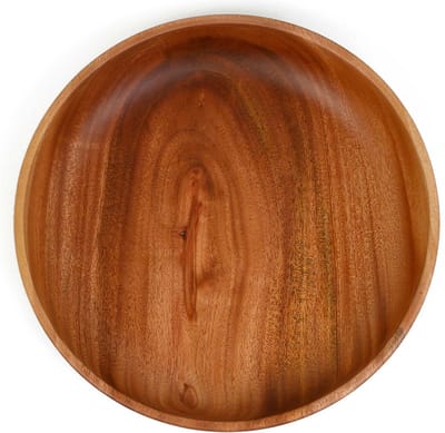 Khaya - houten dinerbord Ø 24 cm - diep eetbord voor pasta of salades