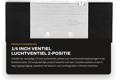Dailygoods- Luchtventiel 4A220-08 - 2-positie - 5-weg-ingang/uitgang - Aansluitdiameter PT1/4 inch - Maximale druksterkte 1,0 MPa - Werkdruk 0,15-0,8 MPa - Pneumatisch Ventiel