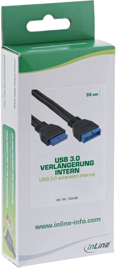 InLine® USB 3.0 interne verlengkabel M/F , 0.35m