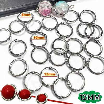200 Stuks Vintage Ronde Frame Verbinding Kralen Frame Ring Door Gat Kralen Cirkel Voor Diy Kralen Sieraden Maken Benodigdheden 8/10/12Mm 30pcs