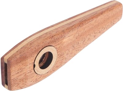 Houten Fluit - Mond Instrument - Muziek Maken - Klassiek Ontwerp - 10.2 cm - Houtkleur