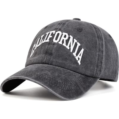 Unisex Californië Letter Borduurwerk Gewassen Baseballpetten Lente En Herfst Buiten Verstelbaar Casual Petten Zonbescherming Pet Sportpet gray