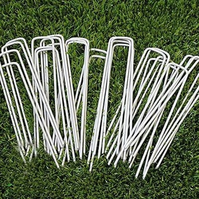 GOTOTOP 50pcs 12 inch landscape garden staples, pegs, heavy ground pegs/pegs, grass staples for securing ground cover, weeds, dust, and fence anchors