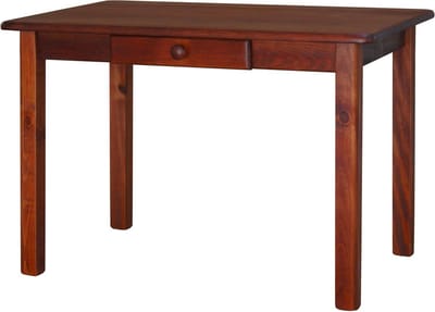 Eettafel met lade - Keukentafel - Eten en werken - Handgemaakt massief hout - 80x60 cm - Calvados