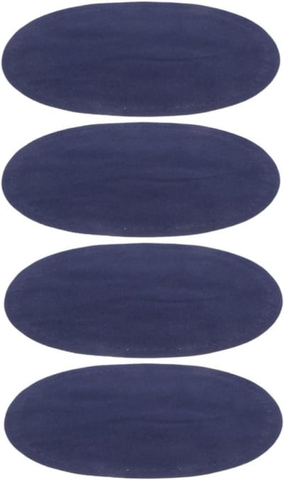 Ovale Kniepatches - Naaipatches - Kleding Reparatie - Voorgeperforeerde Gaten - 9 Centimeter Breed - Blauw