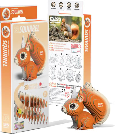 EUGY 3D Puzzel - Eekhoorn - Bosdieren - Duurzaam - Verzamel Ze Allemaal - 6 Jaar