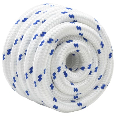 vidaXL - Boottouw - 4 - mm - 5 - m - Wit - en - Blauw