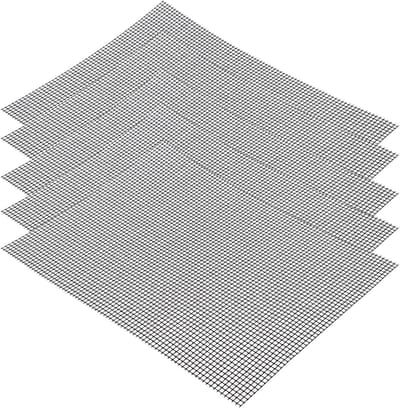 Famanu – Grillmatten voor gasgrill - anti-aanbak-grillmat - 42 x 36 cm - herbruikbaar - voor gasgrill - kolen - elektrische grill - koken - 5 stuks