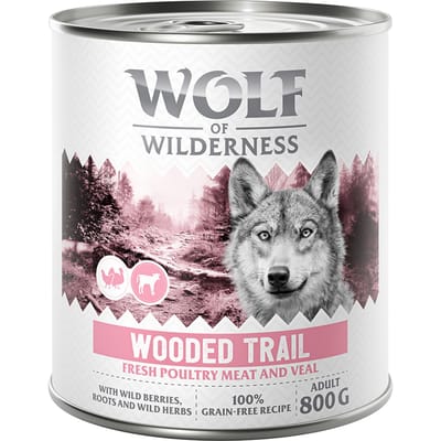 6x800g Adult Wooded Trails Wolf of Wilderness "Expedition" Hondenvoer