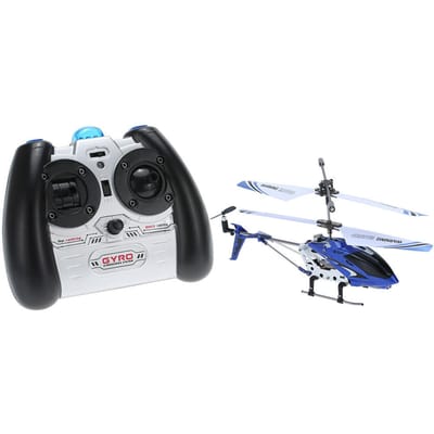 S107G R/C Helikopter met zoeklicht Dubbeldeks propeller Afstandsbedieningsvliegtuig blauw