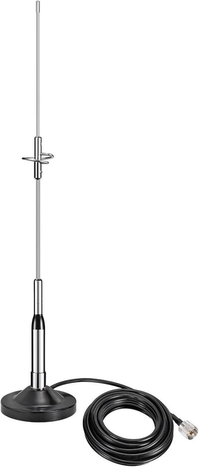 Auto Antenne - Mobiele Radio - Signaal Verbeteren - Hoge Gain Dual Band - 5m Kabel - Zwart