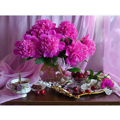 5D DIY Diamond Painting Diamond Borduren Cross Stitch Diamond Mozaïek Schilderijen Landschap Vaas Fruit 20X30CM purple