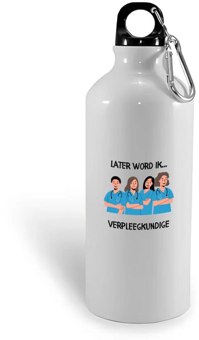 Hacebo® - later word ik verpleegkundige waterfles - Verpleegkundige - Zorgmedewerkers - Artsen - ziekenhuismedewerkers - zorg - water fles - 400ML
