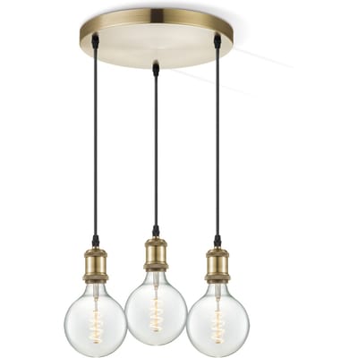 Home sweet home hanglamp Vintage brons 3L Spiral g125 - helder