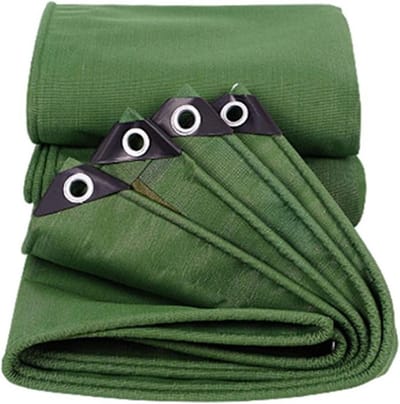 Afdekzeil Canvas - Grondzeil Luifeldoek - Bescherming Buiten - Verdikt Waterdicht Doek - 3x6m - Groen