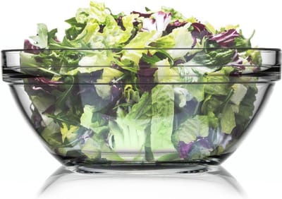 Saladekom Glas 26 cm, 3,6 l - Kom voor Salade - Schaal - Saladeschaal - Serveerschaal - Mengkommen