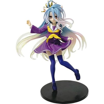 No Game No Life 18cm Shiro Jouets pour Enfants, Personnages d'Action, Cadeaux, Décorations, Objets de Collection, Modèles gray