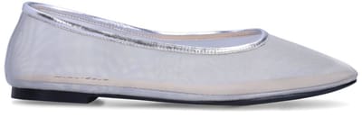 Sacha - Dames - Zilveren mesh ballerina's - Maat 39