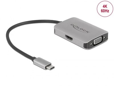 Delock USB Type-C™ Splitter (DP Alt Mode) > 1 x HDMI + 1 x VGA out