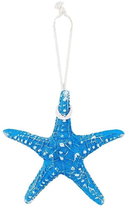 Dailygoods - Decoratieve Blauwe Zeester van Kunsthars 21 cm