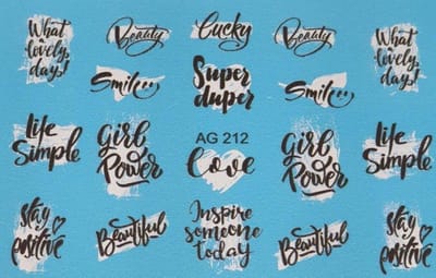 Korneliya Airbrush Waterdecal AG 212 Black/White