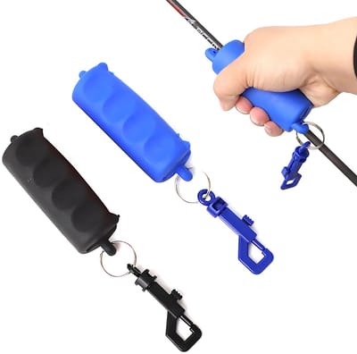 Dailygoody - Pijltrekkers - Boogschiet accessoires - Siliconen grip - Zwart en blauw - Handbescherming - Veilig en antislip - Unisex volwassene