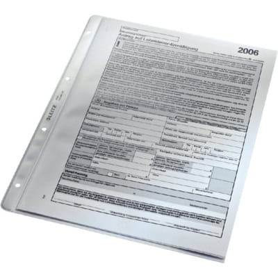Leitz Premium Showtas A4 PP - 30% Gerecycled Plastic - 4-gaats - 100 stuks - Transparant