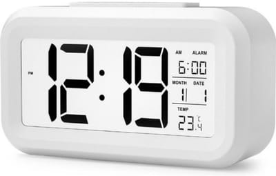 Daity 1 stuk - Digitale wekker - Wekker - Geschikt voor kinderen en volwassenen - Thermometer - Kalender - Snooze-functie