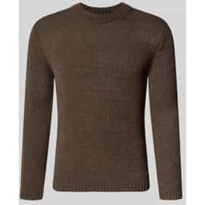 regular fit gebreide pullover van katoenmix