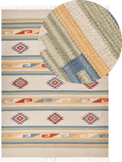 APARAN - Vloerkleed - Meerkleurig - 140 x 200 cm - Katoen