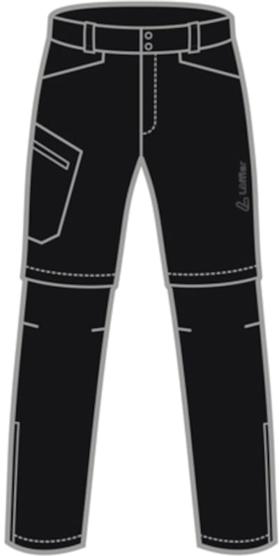 Loeffler afrits wandelbroek M Zip-Off Trekking Pants CSL - Zwart