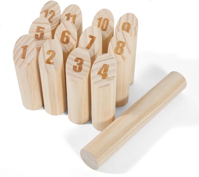 Kubb Finland Nummers Viking spel Werpspel Houten werpspel Houten speelgoed Buitenspel voor kinderen en volwassenen, binnen en buiten