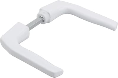 Paar Deurkrukken - Deur Rozetten - Toegang Beveiligen - Gegoten Aluminium - Tot 70mm Deur - Wit