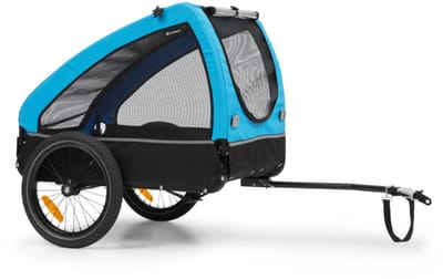 Hondenfietskar Shuttle - Smartspace - Opvouwbaar - Zwart Blauw - Hondenaanhanger - Met Vlag en Dekzeil - Voor Honden tot 45kg