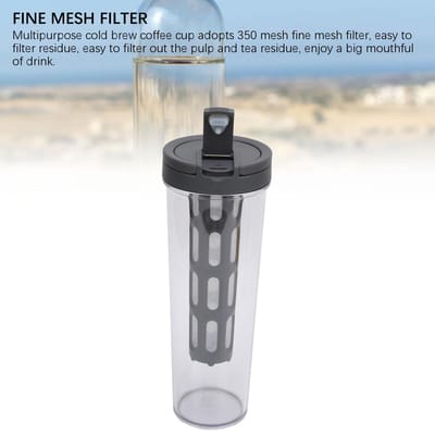 1000ml Cold Brew Koffiepot Multifunctioneel Grote Capaciteit Veilig Lekvrij Cold Brew Koffiekannetje Koud gray