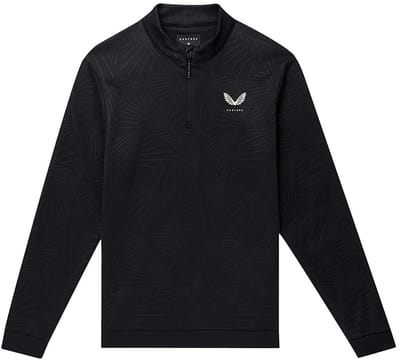 Castore Club Classic Aop Debossed Sweatshirt Met Halve Rits Zwart XL Man