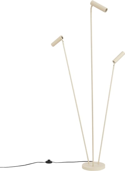 QAZQA thomas - Moderne Vloerlamp | Staande Lamp - 3 lichts - H 148 cm - Beige - Woonkamer